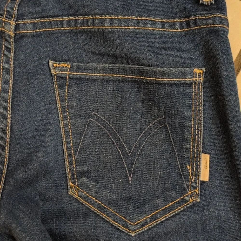 Mother Superior Jeans Curfew Flare Blue Skies Promises Lace Trim Size 25 - Picture 3 of 11